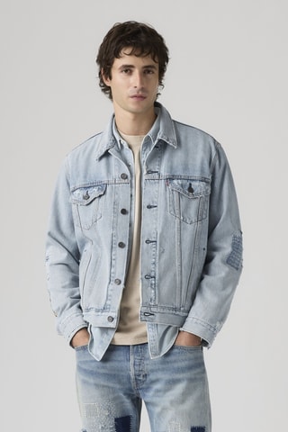 Veste en jean The Trucker Jacket Sashiko Patch - Bleu clair