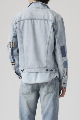 Veste en jean The Trucker Jacket Sashiko Patch - Bleu clair