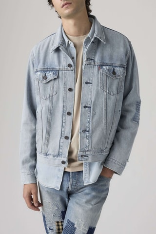 Veste en jean The Trucker Jacket Sashiko Patch - Bleu clair