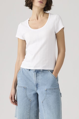Top Sweetie Cap Sleeve Bright Poin - Blanc