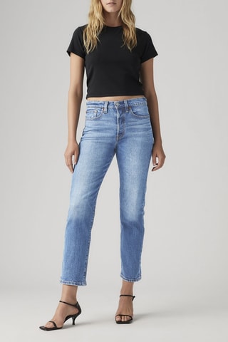 Jean 7/8 taille haute Wedgie Straight  - Bleu