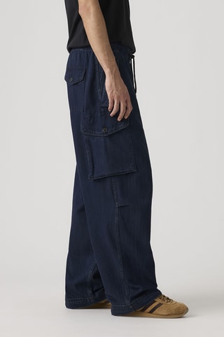 Jean baggy field cargo - Bleu
