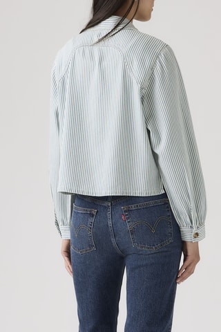 Chemisier Tini Utility Hadley Stripe Vint - Bleu
