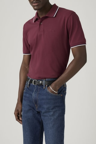Polo slim housemark - Rouge