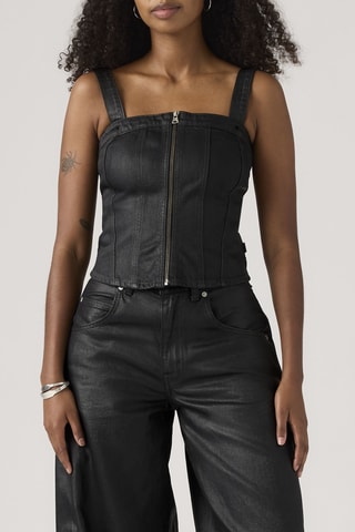 Bustier en jean Sculpted Sculpted Prize - Noir