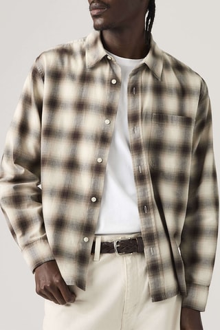 Chemise Duboce Boxy Over James Plaid Vintag - Kaki