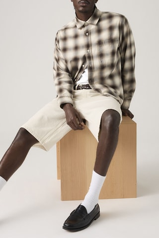 Chemise Duboce Boxy Over James Plaid Vintag - Kaki