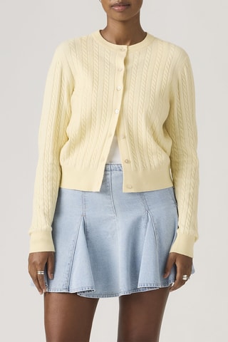 Gilet Super Soft Crewneck Cardi - Jaune