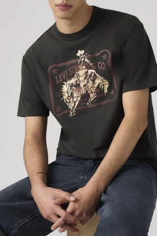 T-shirt Vintage Fit Graphic Americas Finest - Bleu