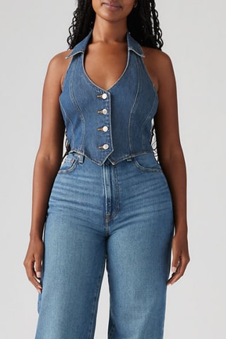 Chemisier en jean Bria Denim - Bleu foncé