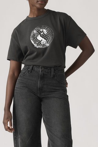 T-shirt Vintage Disco Ball Pirate G - Noir