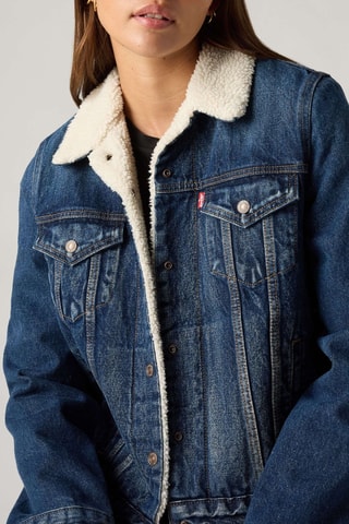 Veste en jean Original Sherpa Trucker - Bleu foncé