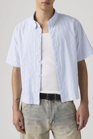 Chemise Lama Boxy Bernal Stripe Soft - Bleu