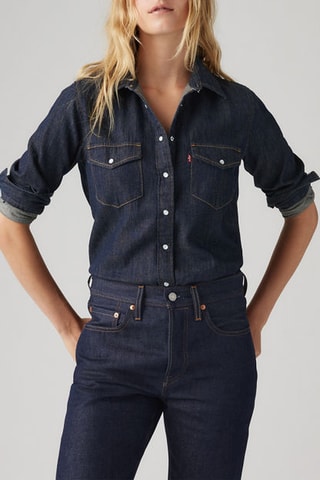 Chemisier en jean Iconic Western - Bleu foncé