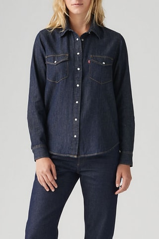 Chemisier en jean Iconic Western - Bleu foncé