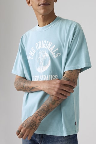 T-shirt Vintage Fit Graphic The Origina4 - Bleu