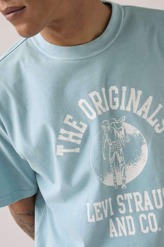 T-shirt Vintage Fit Graphic The Origina4 - Bleu