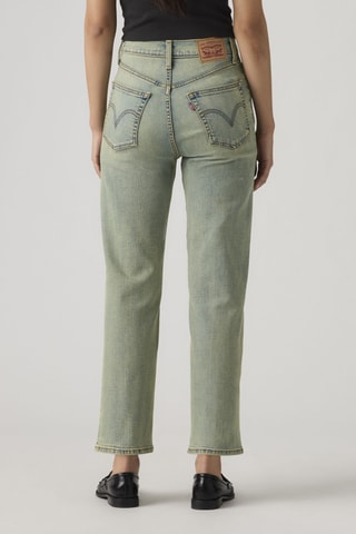 Jean Ribcage Straight Ankle - Bleu
