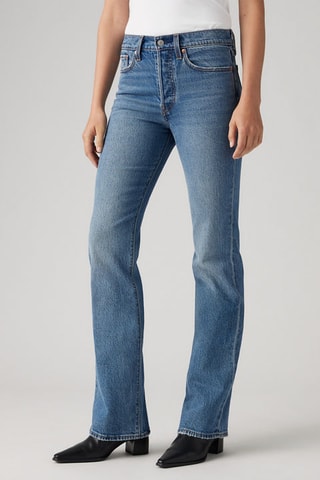 Jean Wedgie Boot  - Bleu