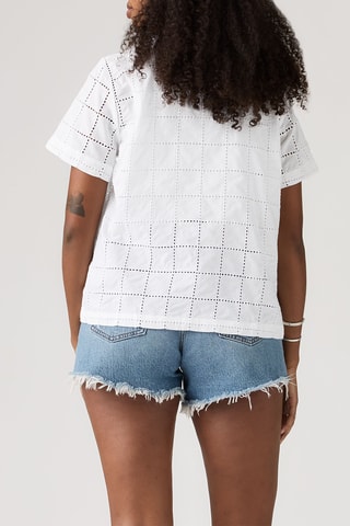 Chemisier en broderie anglaise Albie Novelty Camp Bright - Blanc