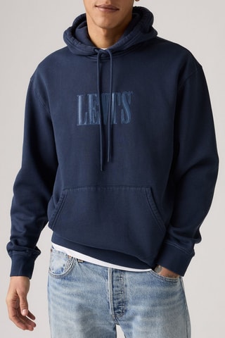 Sweat à capuche Relaxed Graphic - Bleu foncé