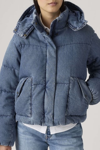 Doudoune à capuche Western Bubble - Bleu