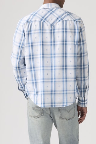 Chemise Barstow Western - Bleu et blanc
