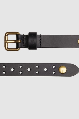 Ceinture en cuir Harper Studded - Noir