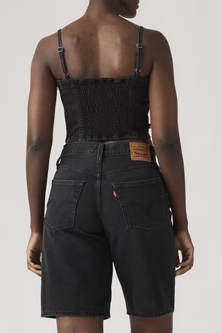 Crop top en jean Jadine Denim - Noir