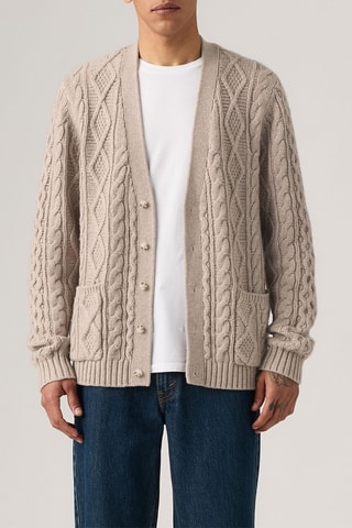 Gilet en laine Valencia Cardigan - Beige