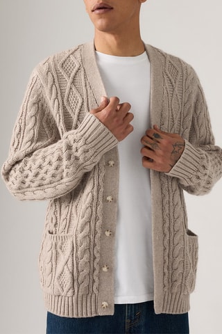 Gilet en laine Valencia Cardigan - Beige