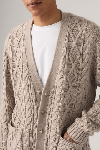 Gilet en laine Valencia Cardigan - Beige