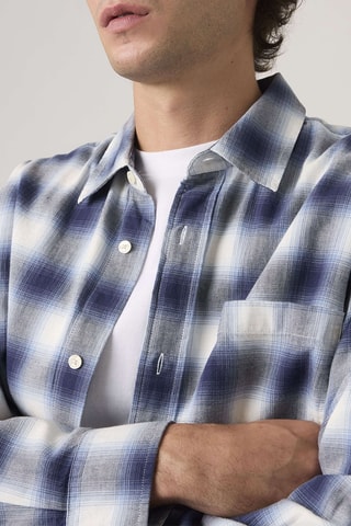 Chemise Duboce Boxy Over James Plaid Rain - Bleu