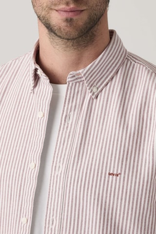 Chemise Authentic Button Down Waylon Stripe Russ - Marron