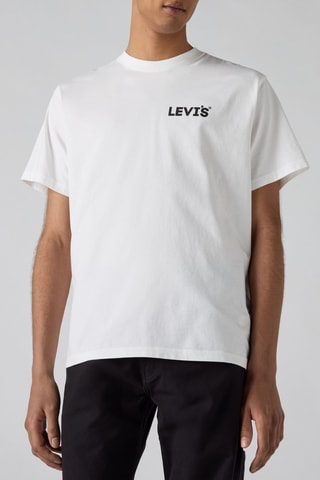 T-shirt Relaxed Fit Headline Logo - Blanc