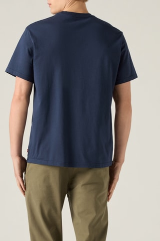 T-shirt Relaxed Fit Headline Logo - Bleu