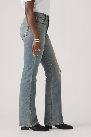 Jean Wedgie Boot - Bleu