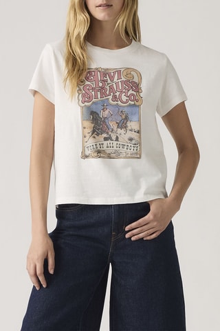 T-shirt Graphic Boxy - Blanc