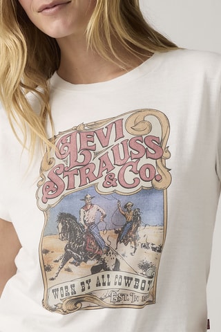 T-shirt Graphic Boxy - Blanc