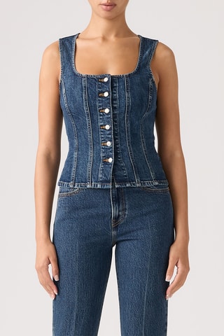 Bustier en jean Sculpted As Seen On Tv  - Bleu foncé