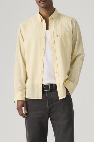 Chemise en lin Classic 1 Pkt Standard Rutabaga L - Jaune