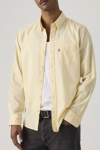 Chemise en lin Classic 1 Pkt Standard Rutabaga L - Jaune