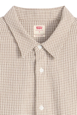 Chemise Lama Boxy Cadiz Plaid Silver Bi - Gris