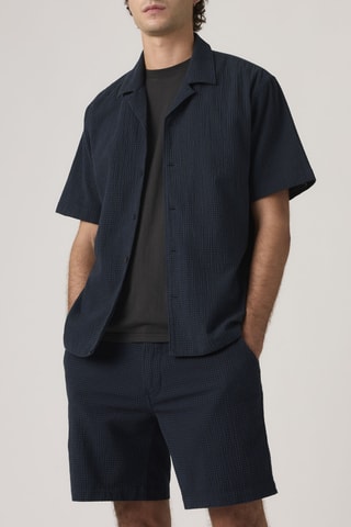 Chemise Sunset No Pkt Camp Standard Cadiz Plai - Bleu