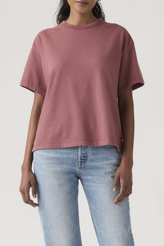 T-shirt Vintage Garment Dye - Rouge