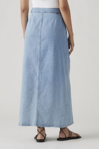 Jupe portefeuille en jean Column - Bleu