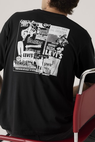 T-shirt Vintage Fit Graphic Cowboy Collage - Noir