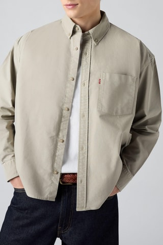 Chemise Garment Dyed Zandt Boxy Colby - Kaki