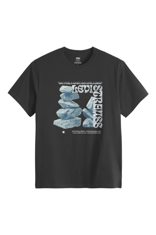 T-shirt Relaxed Fit Abstract - Noir