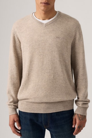 Pull en laine Vneck - Beige